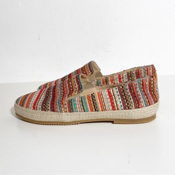 New Ron White Delilah Espadrille Loafer Multi Stripe Size 41 - Picture 3 of 6